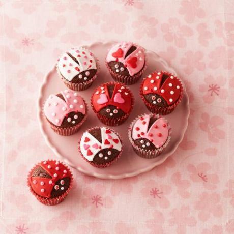 čokoládová láska 'bugs' beruška cupcakes vyzvednout z žen den února 2015 kryt