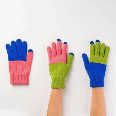 Pár a náhradní pletené rukavice s dotykovou obrazovkou