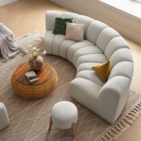 Marlow Performance Bouclé Curve Sofa